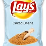 Lays baked beans chips meme