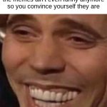 Can't even enjoy myself anymore | when you're so stressed out the memes ain't even funny anymore so you convince yourself they are | image tagged in awkward laugh | made w/ Imgflip meme maker