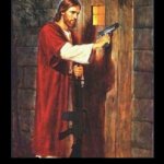 open the noor | OPEN UP ITS JESUS | image tagged in jesus knocking with gun | made w/ Imgflip meme maker