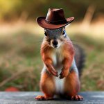 Cowboy hat squirrel