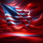 Red with American flag