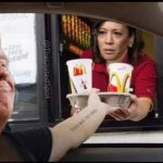 Hobama at McDonalds with Trump