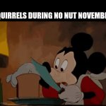 E | SQUIRRELS DURING NO NUT NOVEMBER | image tagged in gifs,memes,funny,no nut november,two buttons | made w/ Imgflip video-to-gif maker