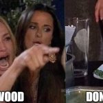 hollywood meltdowns be like | HOLLYWOOD; DONALD TRUMP | image tagged in woman yelling at cat,hollywood,hollywood liberals,melting,donald trump | made w/ Imgflip meme maker