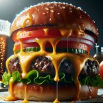 Drippy cheeseburger