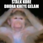 Chud gaye guru | STALK KORE DHORA KHEYE GELAM | image tagged in chud gaye guru | made w/ Imgflip meme maker