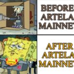 Before & After Artela Mainnet | BEFORE 
ARTELA 
MAINNET; AFTER ARTELA MAINNET | image tagged in poor squidward vs rich spongebob,funny memes | made w/ Imgflip meme maker