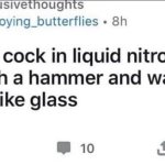 dip your cock in liquid nitrogen then hit it with a hammer and meme