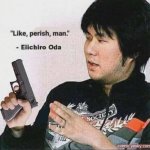 Eiichiro Oda with gun