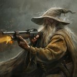 wizard with gun