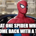 Spiders be tripin | THAT ONE SPIDER WHEN YOU COME BACK WITH A TOWEL | image tagged in gifs,spiderman,funny,spiders,relatable | made w/ Imgflip video-to-gif maker