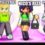 gEn Z AnD gEn AlPhA | BROWNIESAADI'S RIZZ; TYLER VITELLI'S RIZZ; NICO'S RIZZ | image tagged in aphmau dress to impress | made w/ Imgflip meme maker