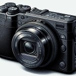 realistic digital compact camera black 4k