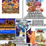 What I Watched/ What I Expected/ What I Got | IS IT JUST ME, OR LEGEND OF THE THREE CABALLEROS WAS JUST THE GENDER FLIPPED VERSION OF MAGIC KNIGHT RAYEARTH? GOBLINS ON MY STONGEHENGE? ARE YOU KIDDING ME? THE 3 CABALLEROS ONCE WENT TO HFIL IN EPISODE 10; XANDRA GETS COMPARED TO THE TITLE CHARACTER FROM NAMCO'S LEGEND OF VALKYRIE; DAISY'S PORTRAYAL IN LEGEND OF THE THREE CABALLEROS IS EVEN WORSE | image tagged in what i watched/ what i expected/ what i got,three caballeros,confused | made w/ Imgflip meme maker