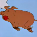 Simpsons Flying Pig