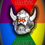 MARX EQUALS HATE BADGE meme