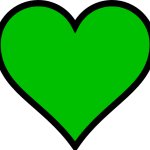 Green Heart Transparent