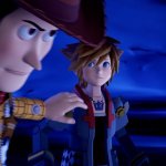 Woody holding Sora back