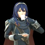 Yet another image of Lucina sipping tea template