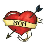 Mom heart Tatto template