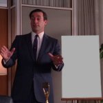 Don Draper drunk presentation