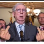 Mitch McConnell flips the Bird