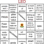 Leo bingo | image tagged in leo bingo | made w/ Imgflip meme maker