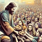 Jesus feeding the hungry