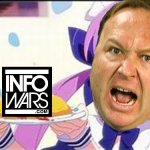 Alex Jones going wild.... | image tagged in minato aqua holding a plate,alex jones | made w/ Imgflip meme maker