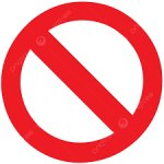 Blank No Zone Sign