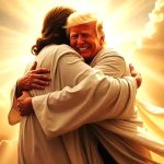 Trump hugs Jesus