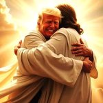 Trump hugs Jesus