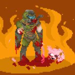 Doomguy and the dead furry