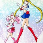 Sailor Moon and Sailor Chibi Moon Belly