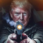 Trump aims gun