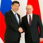 Xi Jinping Vladimir Putin laughing at the United States meme