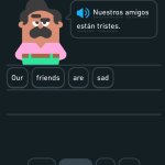Duolingo our friends are sad
