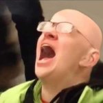 Bald screaming Wokester