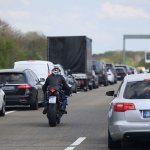 motorcycle traffic jam