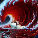 Trump surfs a huge red wave across the usa meme