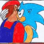 Sonic and Mario Making Out GIF Template