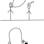 Stick man conversation. template