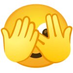 Peeking emoji transparent