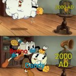 Cuphead Show No Fighting | Newsagents; Dandy; Beano; Beano; Dandy; 2000 AD; 2000 AD; Dandy; Beano; 2000 AD; Beano; Dandy; 2000 AD | image tagged in cuphead show no fighting | made w/ Imgflip meme maker