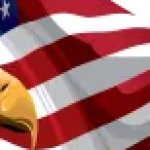 American flag and eagle