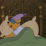 Winnie the pooh Bed sleeping GIF Template