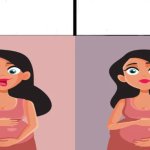 pregnant x vs y meme