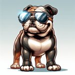 BULLDOG WITH SUNGLASSES