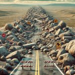 infinite road full of obstacles