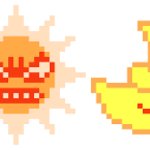 angy sun and happeh moon template